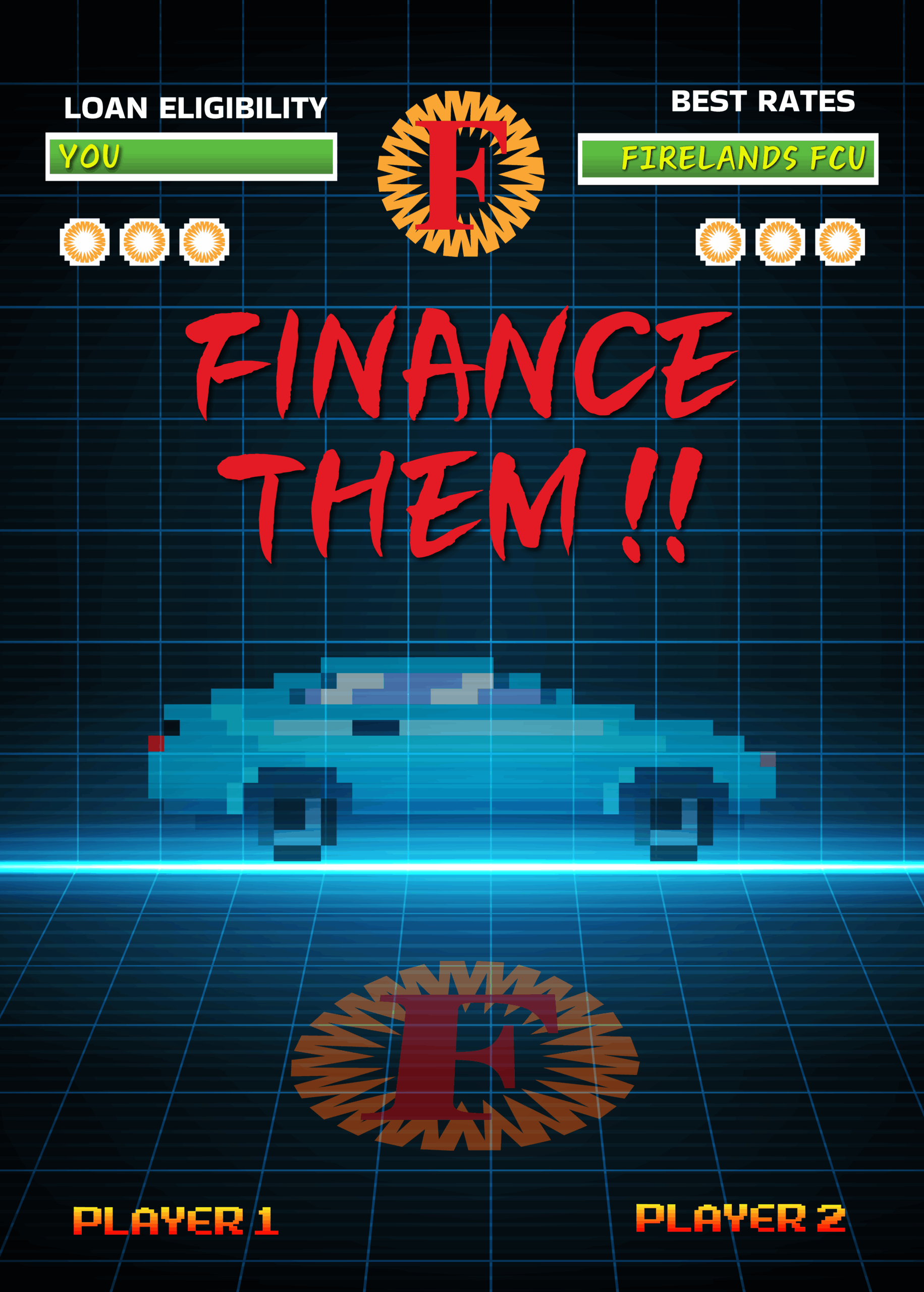 Giving high fives by the hands. Two male atv riders is in the forest together.